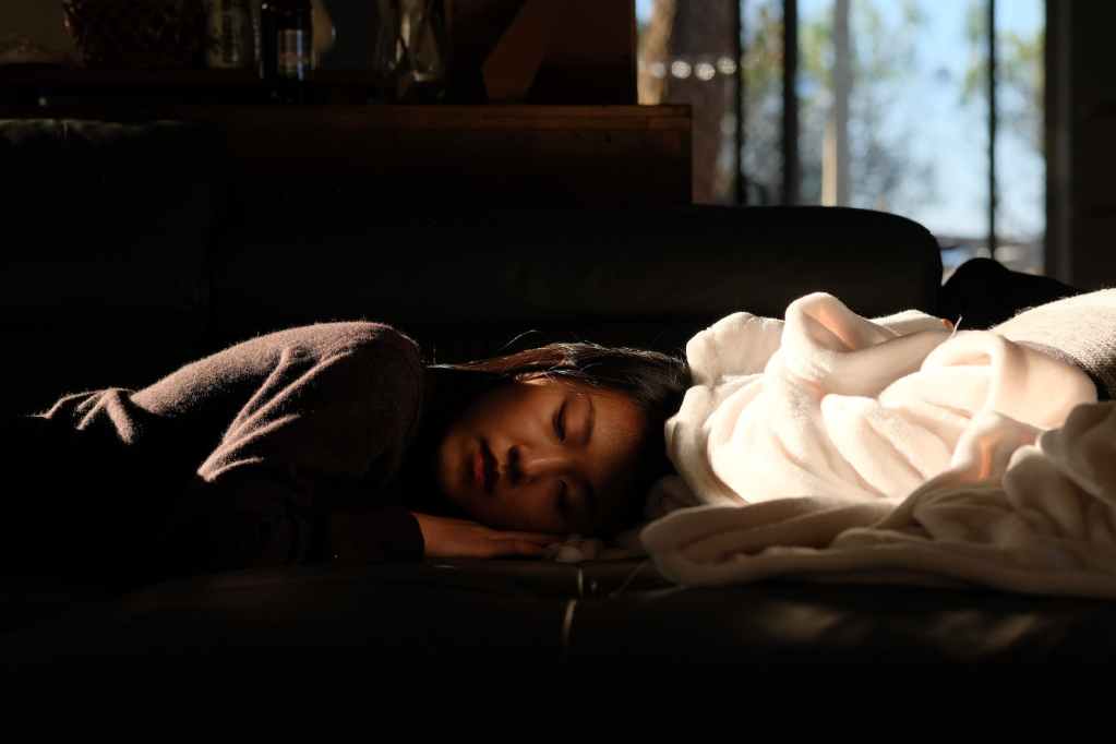 young woman sleeping